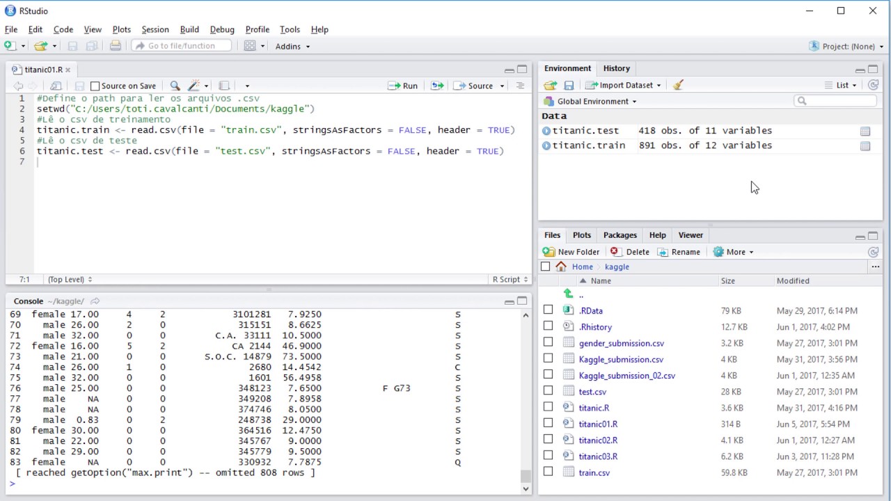 Aula 02 - Data Science - R - Caso do Titanic - Kaggle