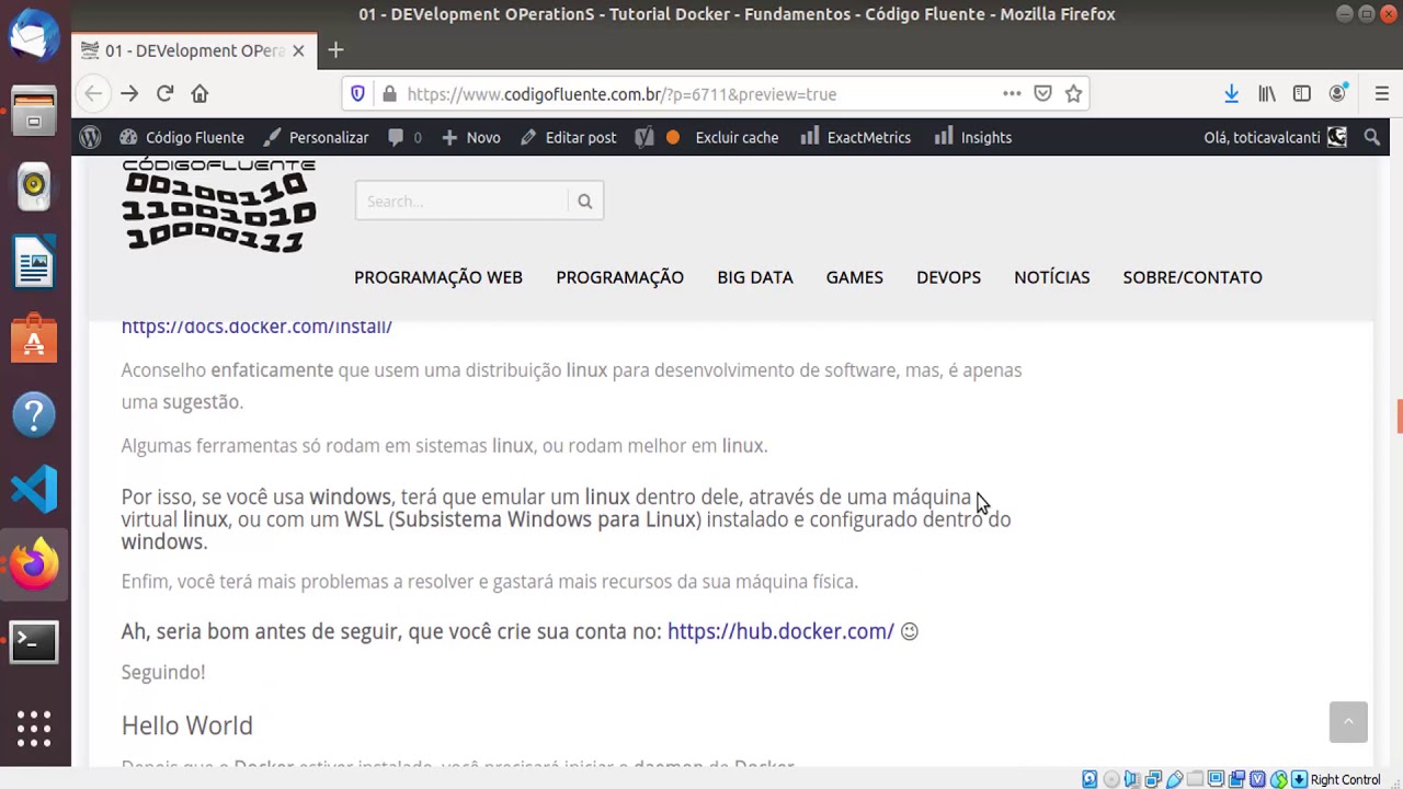 03 - DEVelopment OPerationS - 01 - Tutorial Docker - Fundamentos