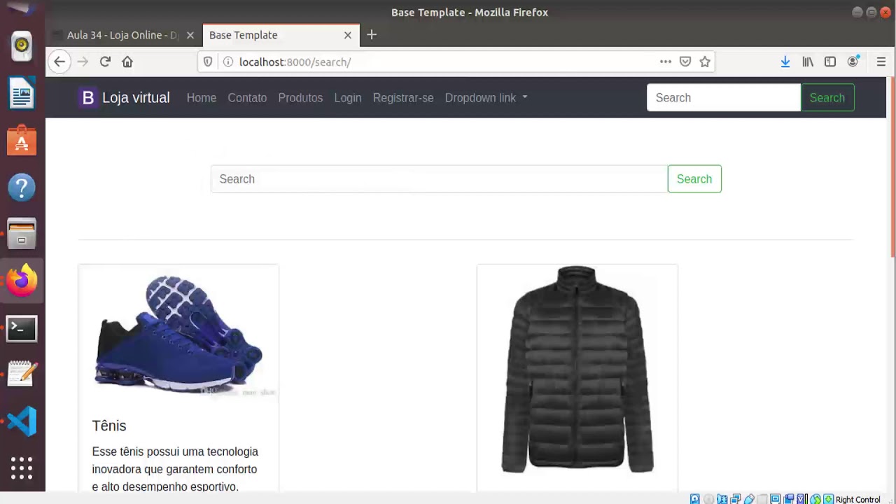 Aula 34 - Loja Online - Django - Query e Search Bar