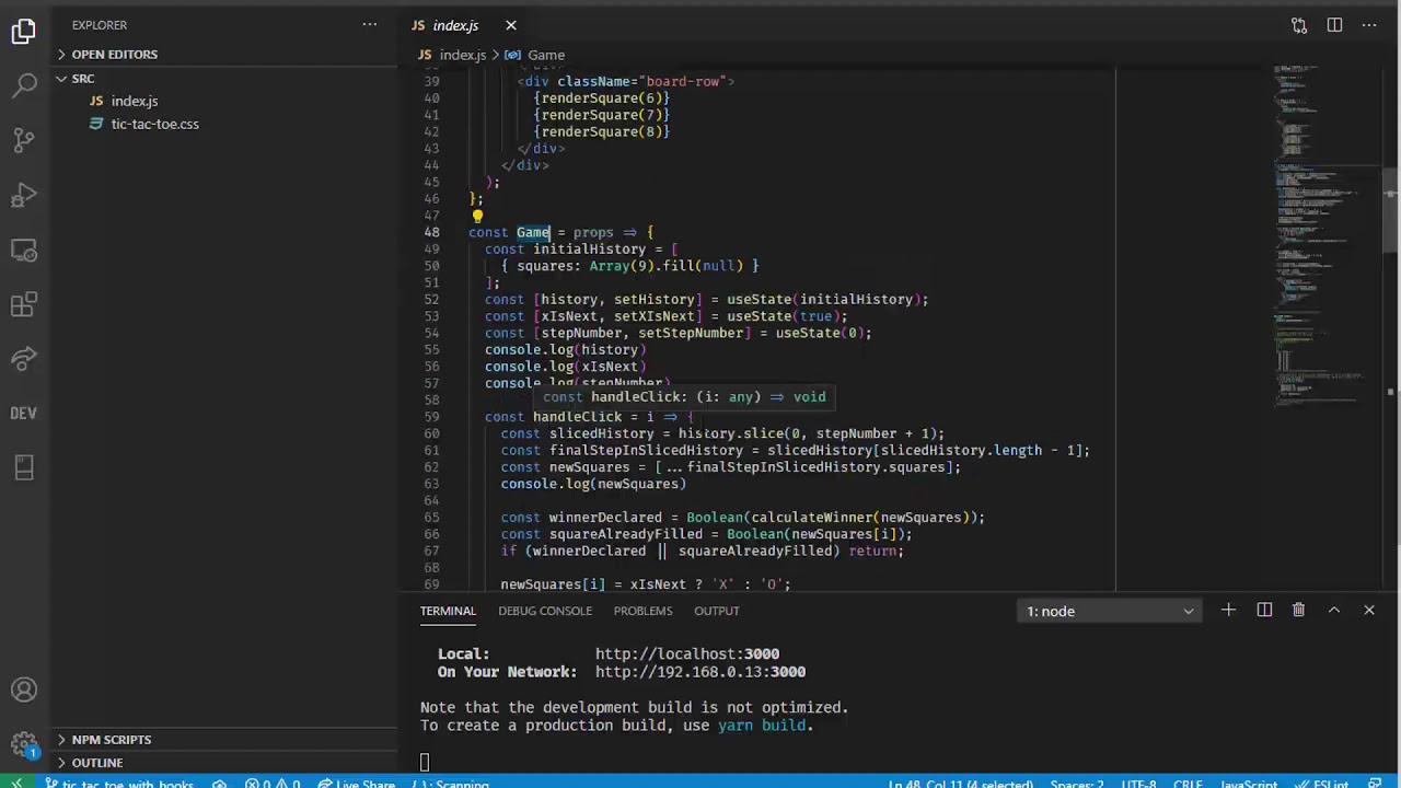 Aula 08 - React - Modularizando o Tic Tac Toe