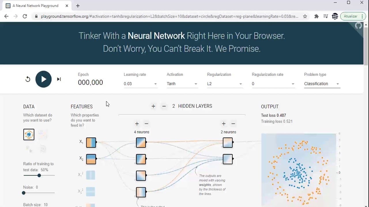 Aula 04 - Tensor Flow - Redes Neurais - TensorFlow Playground